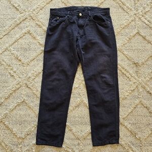 Massimo Dutti Linen Cotton Mens Slim Dark Navy Blue Pants Trousers Size US 34